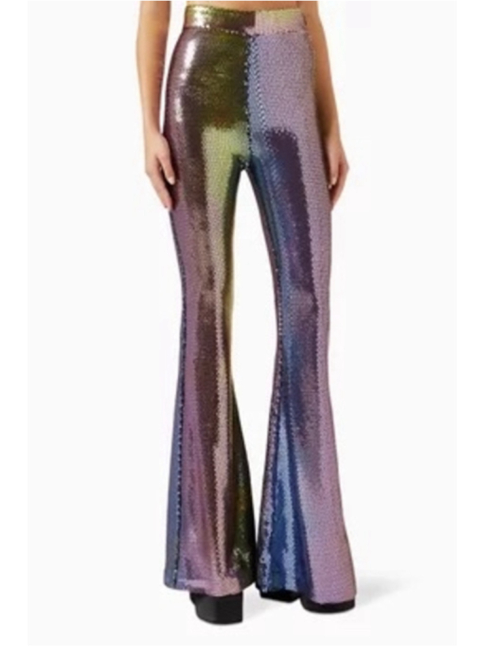 Women's New Arrivals Sequin Flare Pants, Multi-color